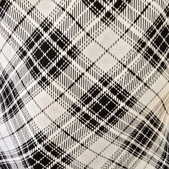 Eyeshadow Camisole Y2K Black White Plaid Babydoll Tank Top Youth Sz XL Cotton - Picture 5 of 9